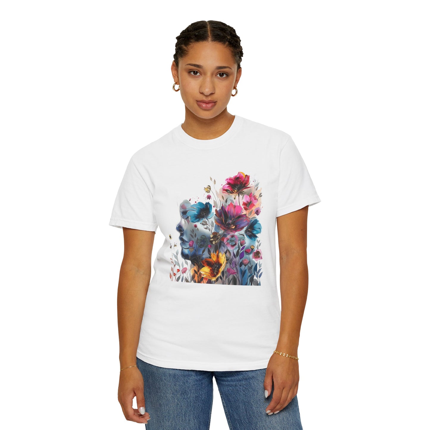 Boho Women's T-shirt | Floral Silhouette Women’s T-Shirt