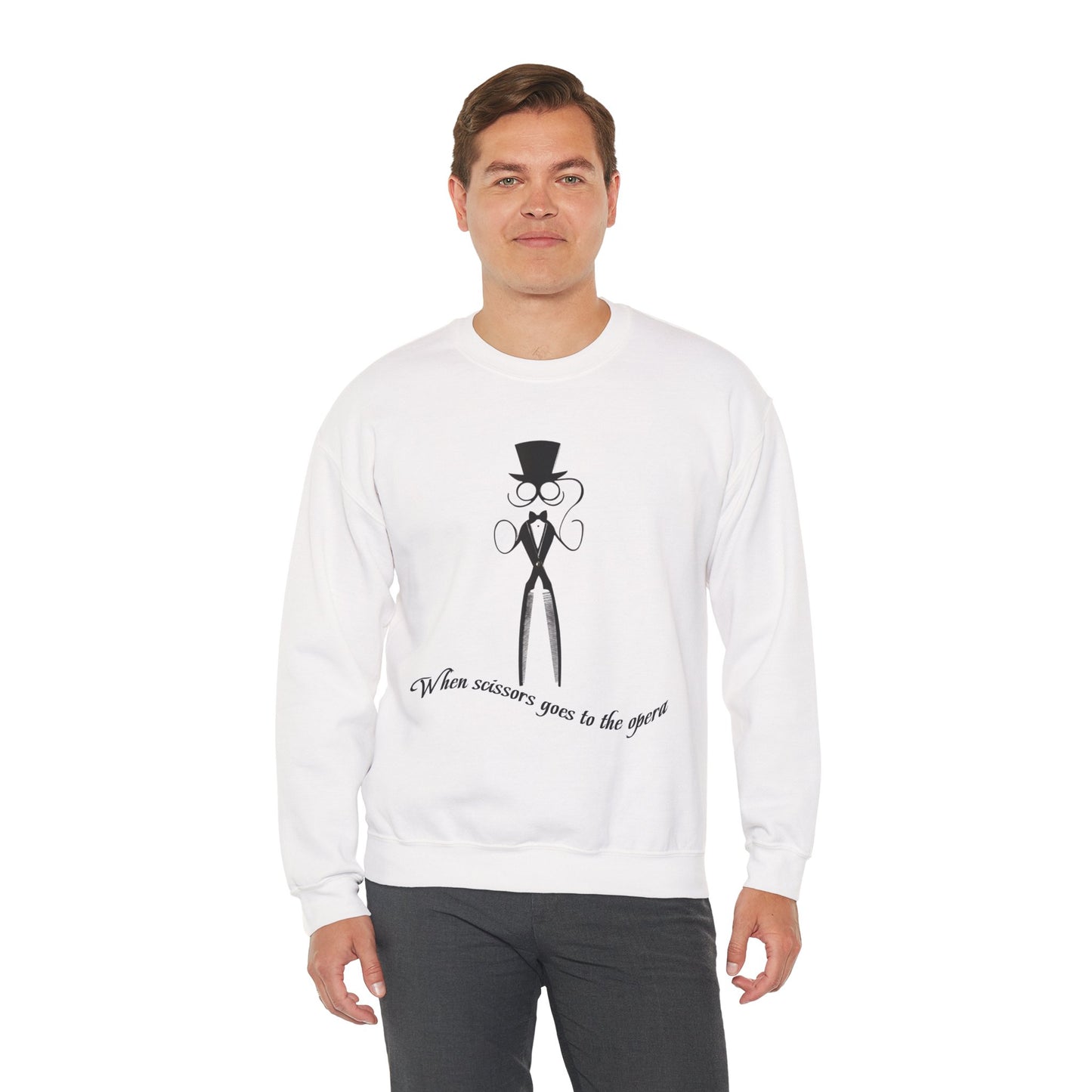 Funny Scissor Enthusiast Crewneck - Hairdresser Sweatshirt - Unisex Salon Humor Gift for Stylists & Cosmetologists