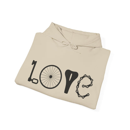 Bicycle Love Hoodie - Mountain Bike Hoodie - Unisex Cycling Hoodie, Cozy Bike Lover Gift & Outdoor Apparel