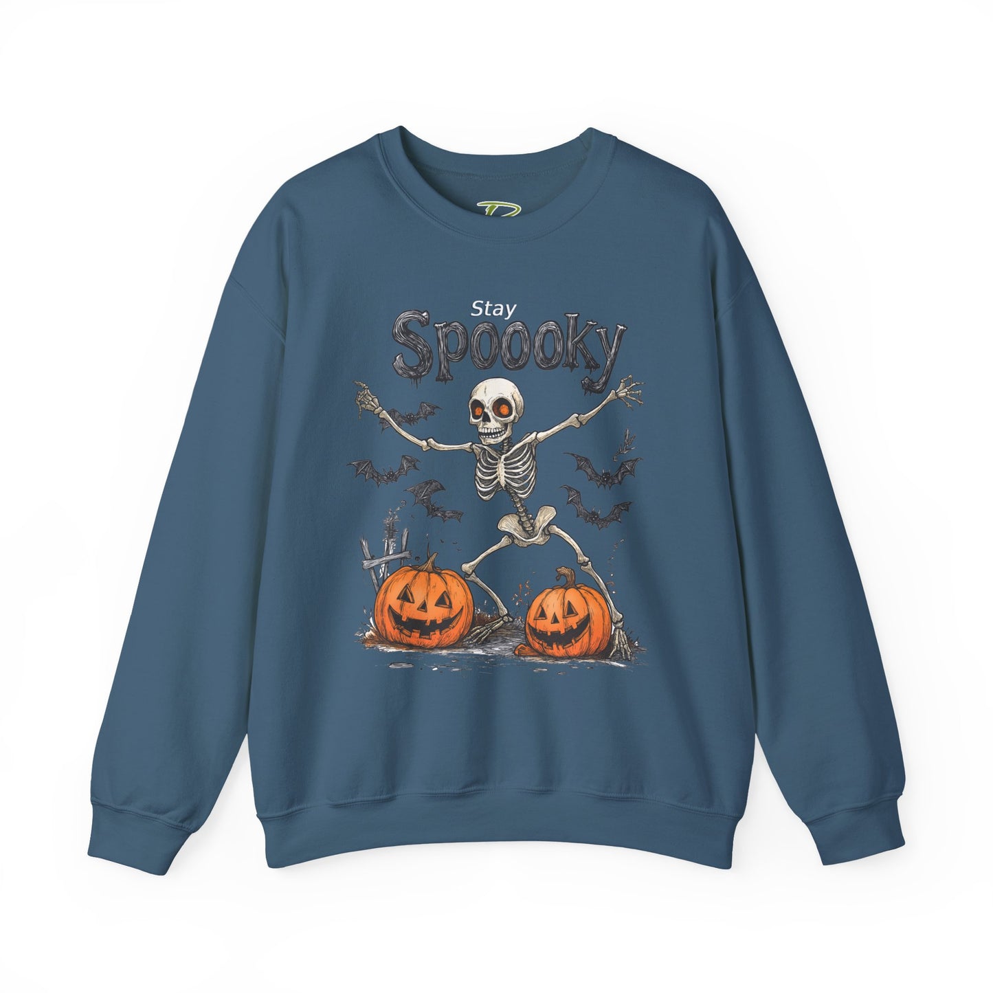 Halloween Sweatshirt - Spooky Skeleton Halloween Sweatshirt – Unisex Crewneck, Cozy Fall Sweater & Halloween Gift - Halloween Costume
