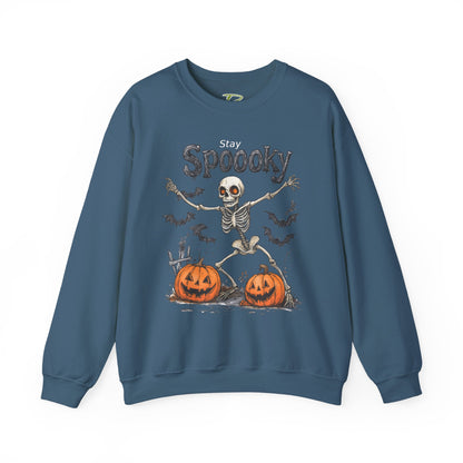 Halloween Sweatshirt - Spooky Skeleton Halloween Sweatshirt – Unisex Crewneck, Cozy Fall Sweater & Halloween Gift - Halloween Costume