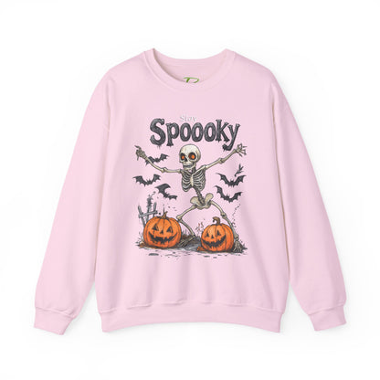 Halloween Sweatshirt - Spooky Skeleton Halloween Sweatshirt – Unisex Crewneck, Cozy Fall Sweater & Halloween Gift - Halloween Costume