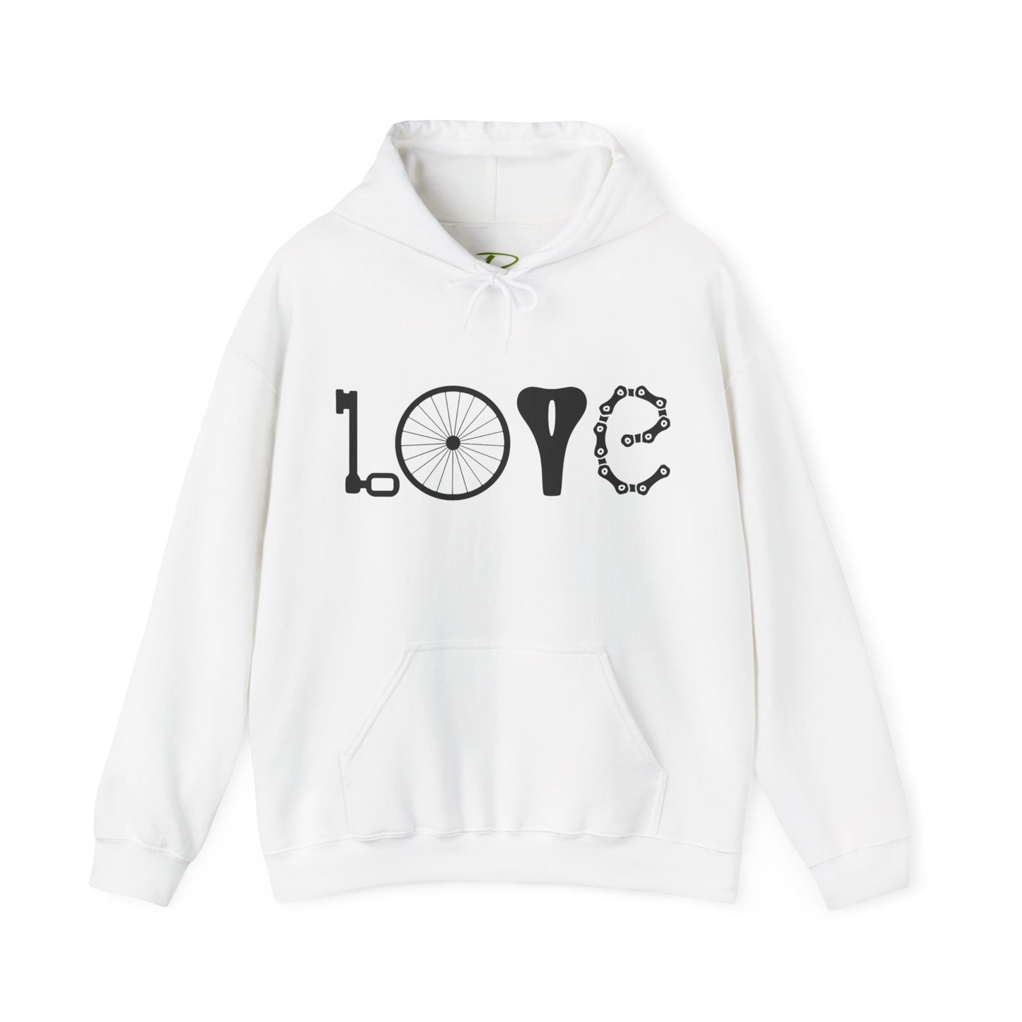 Bicycle Love Hoodie - Mountain Bike Hoodie - Unisex Cycling Hoodie, Cozy Bike Lover Gift & Outdoor Apparel