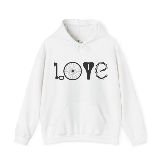 Bicycle Love Hoodie - Mountain Bike Hoodie - Unisex Cycling Hoodie, Cozy Bike Lover Gift & Outdoor Apparel