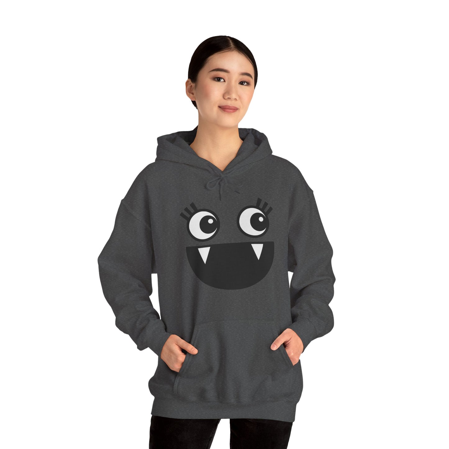 Cartoon Hoodie - Funny Monster Face Hoodie for Women