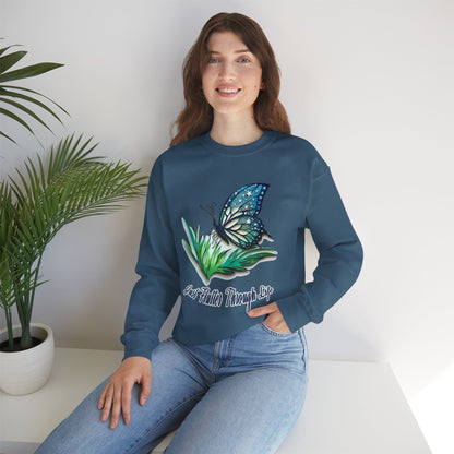 Women’s Butterfly Sweatshirt – Inspirational Crewneck - Nature Lovers Gifts for Her