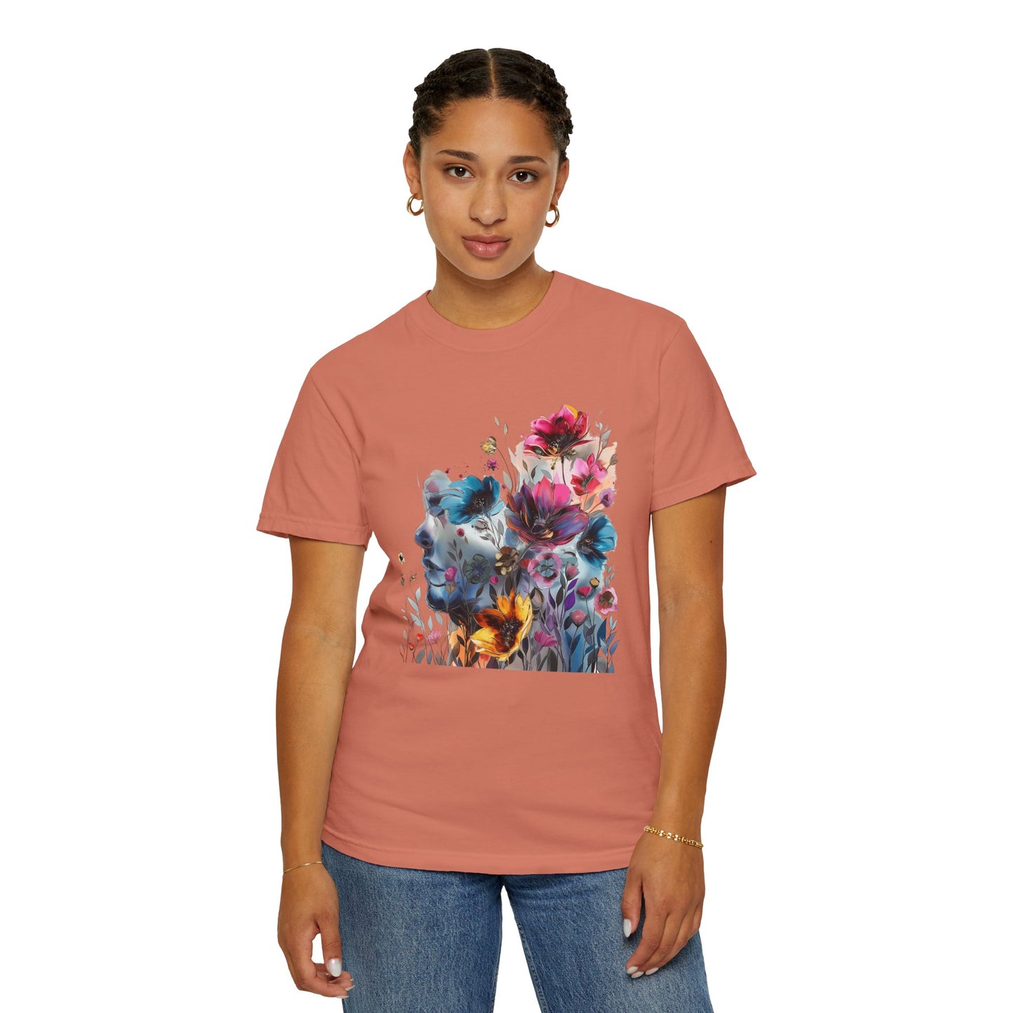 Boho Women's T-shirt | Floral Silhouette Women’s T-Shirt