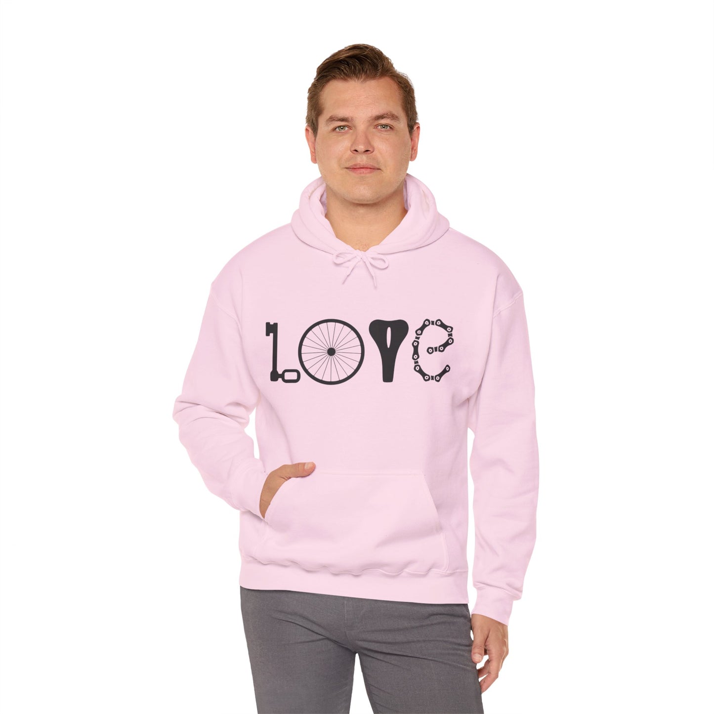 Bicycle Love Hoodie - Mountain Bike Hoodie - Unisex Cycling Hoodie, Cozy Bike Lover Gift & Outdoor Apparel
