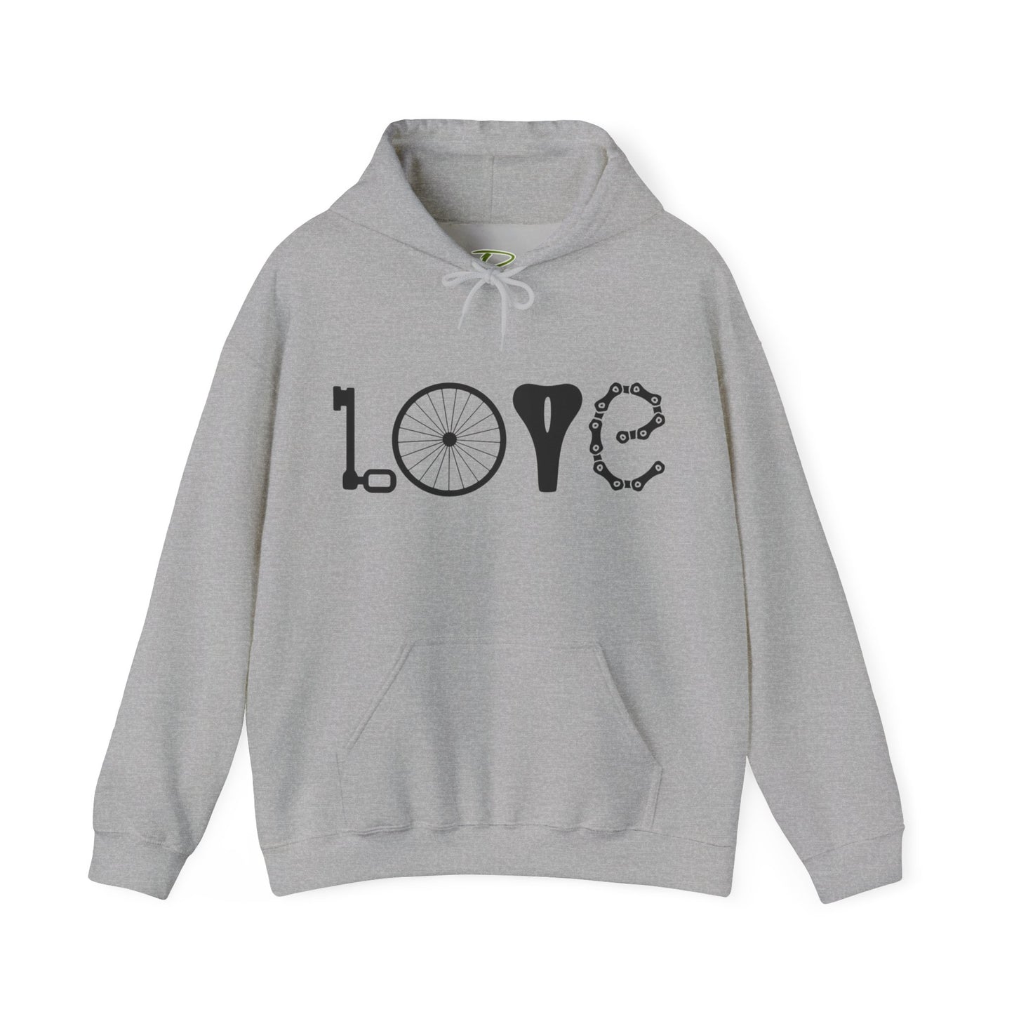 Bicycle Love Hoodie - Mountain Bike Hoodie - Unisex Cycling Hoodie, Cozy Bike Lover Gift & Outdoor Apparel