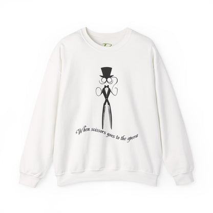 Funny Scissor Enthusiast Crewneck - Hairdresser Sweatshirt - Unisex Salon Humor Gift for Stylists & Cosmetologists
