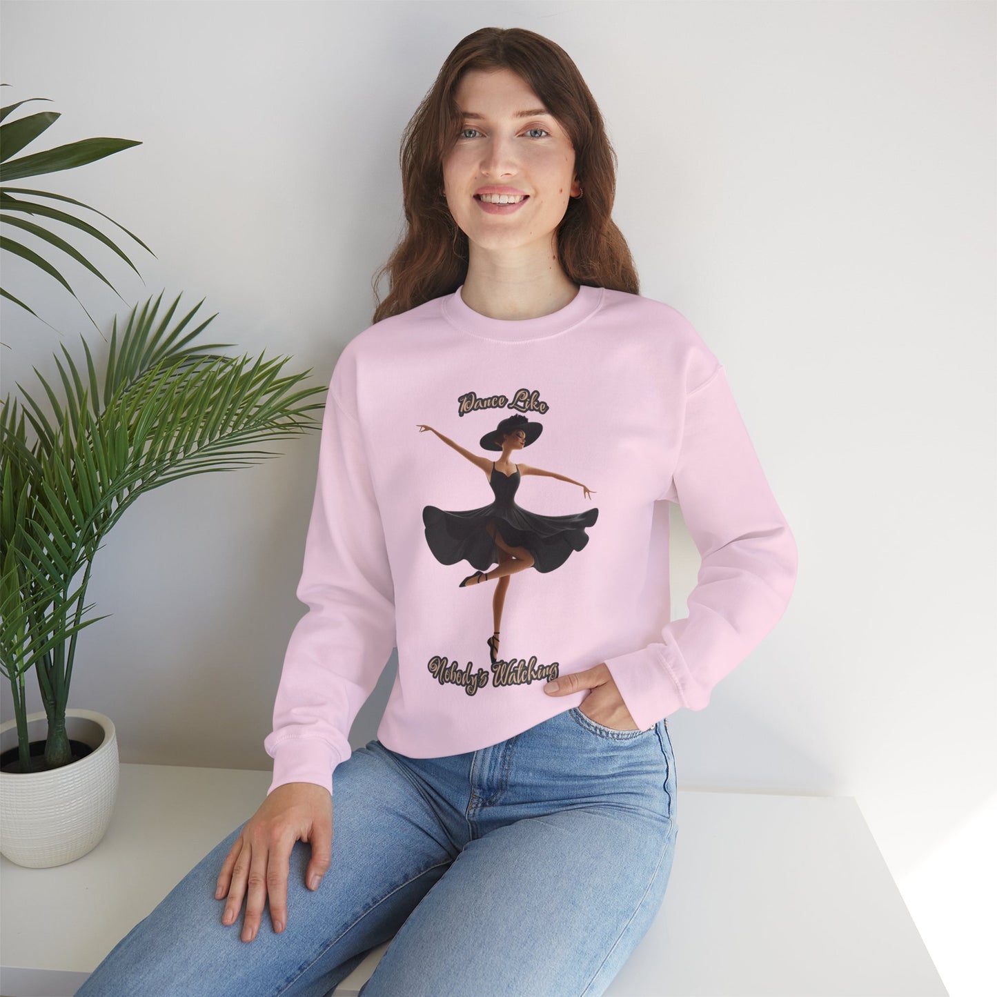 Ballerina Sweatshirt – Women’s Cozy Ballet Crewneck Sweatshirt - Ballerina Valentine Gift