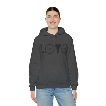 Bicycle Love Hoodie - Mountain Bike Hoodie - Unisex Cycling Hoodie, Cozy Bike Lover Gift & Outdoor Apparel
