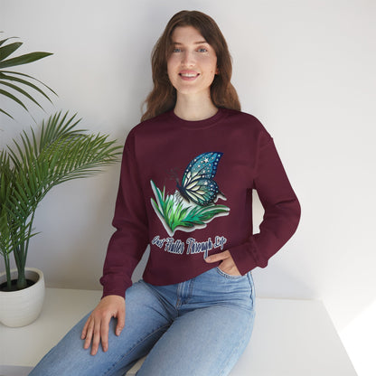 Women’s Butterfly Sweatshirt – Inspirational Crewneck - Nature Lovers Gifts for Her