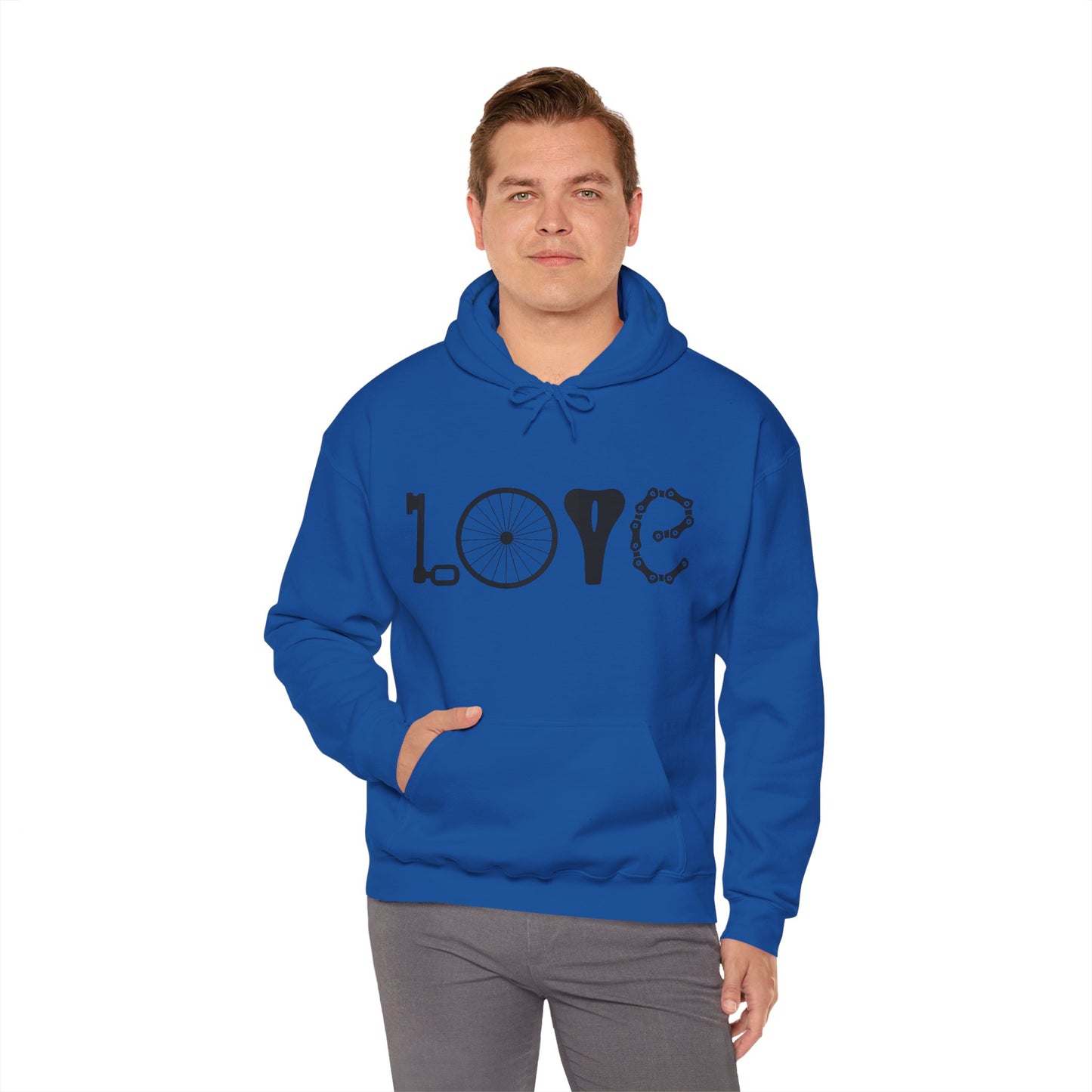 Bicycle Love Hoodie - Mountain Bike Hoodie - Unisex Cycling Hoodie, Cozy Bike Lover Gift & Outdoor Apparel