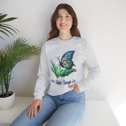 Women’s Butterfly Sweatshirt – Inspirational Crewneck - Nature Lovers Gifts for Her