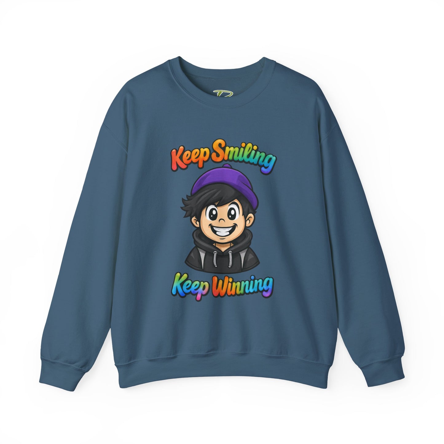 Happy Vibes Crewneck Sweatshirt - Keep Smiling Men's Sweater - Motivational Sweater & Inspirational Gift