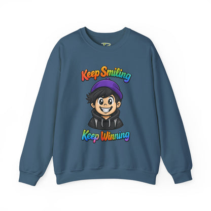 Happy Vibes Crewneck Sweatshirt - Keep Smiling Men's Sweater - Motivational Sweater & Inspirational Gift