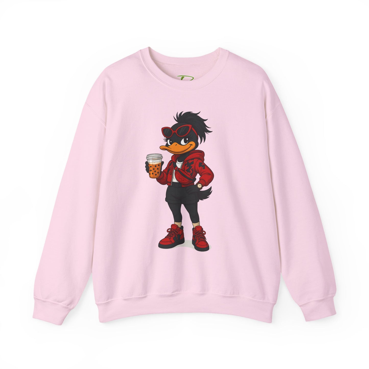 Chic Cartoon Character Sweatshirt - Cozy Women's Crewneck