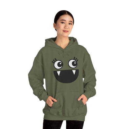 Cartoon Hoodie - Funny Monster Face Hoodie for Women