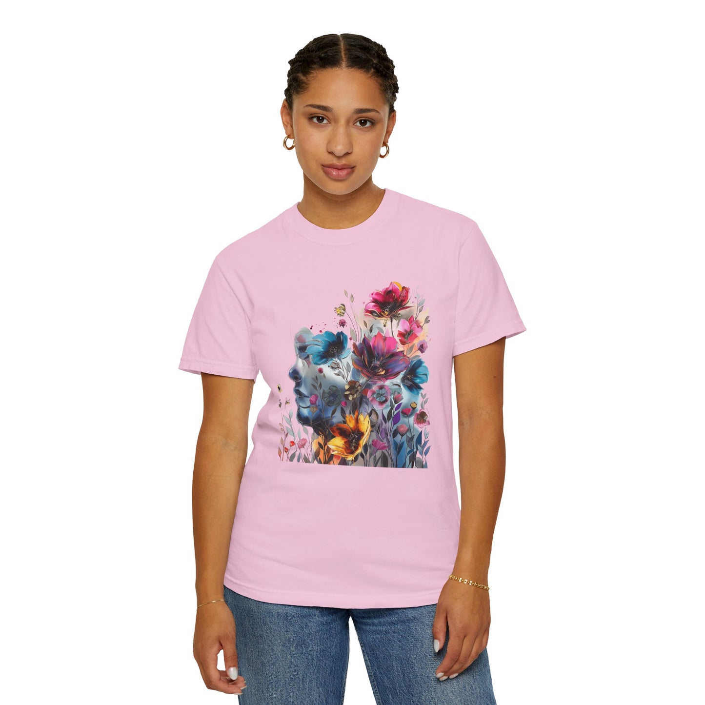 Boho Women's T-shirt | Floral Silhouette Women’s T-Shirt