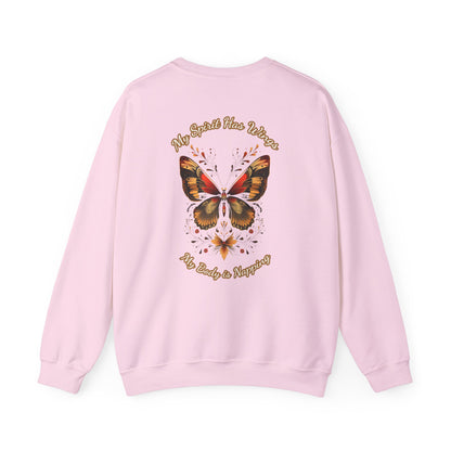 Butterfly Sweatshirt - Artistic Crewneck - Spiritual Graphic Sweatshirt