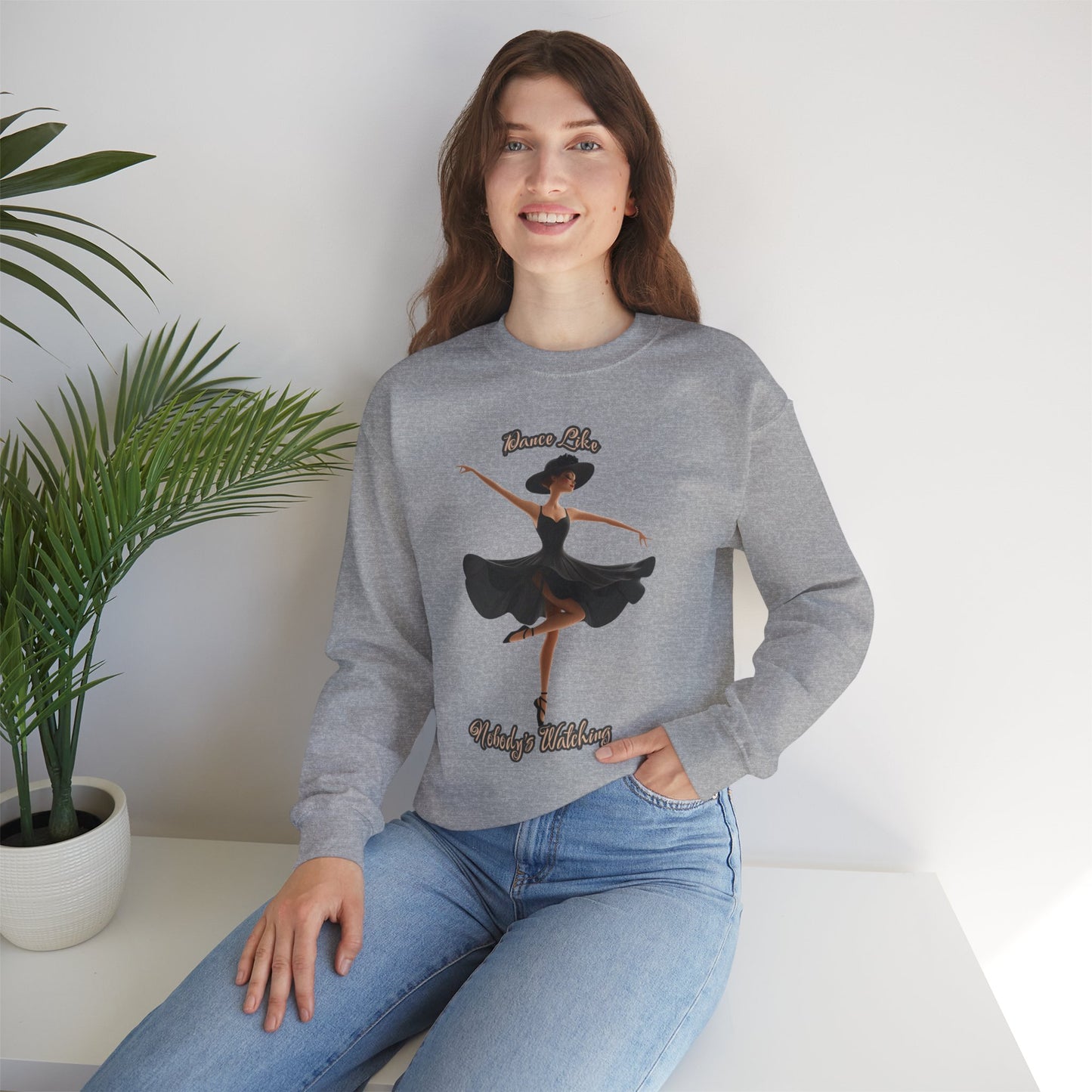 Ballerina Sweatshirt – Women’s Cozy Ballet Crewneck Sweatshirt - Ballerina Valentine Gift