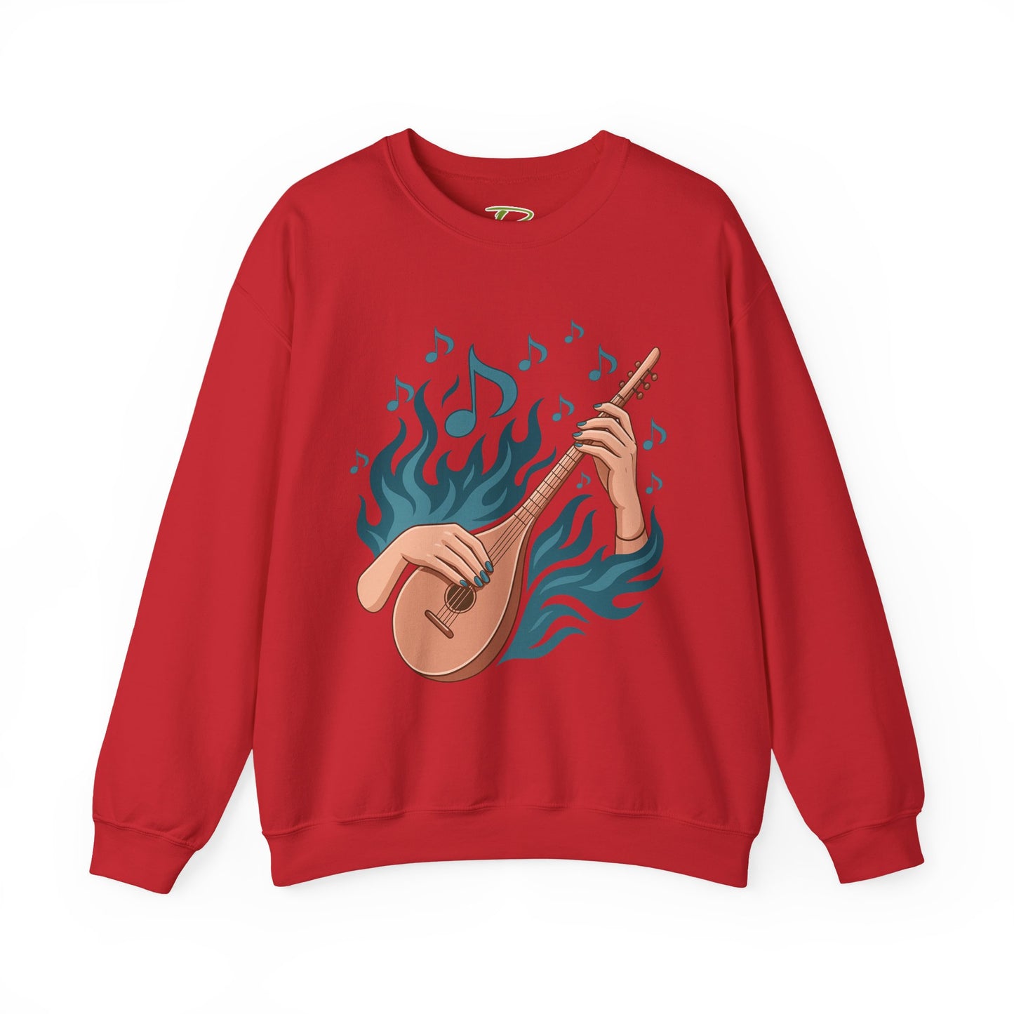 Music Lover Crewneck - Musical Women's Sweatshirt - Artistic Graphic Gift for Musicians