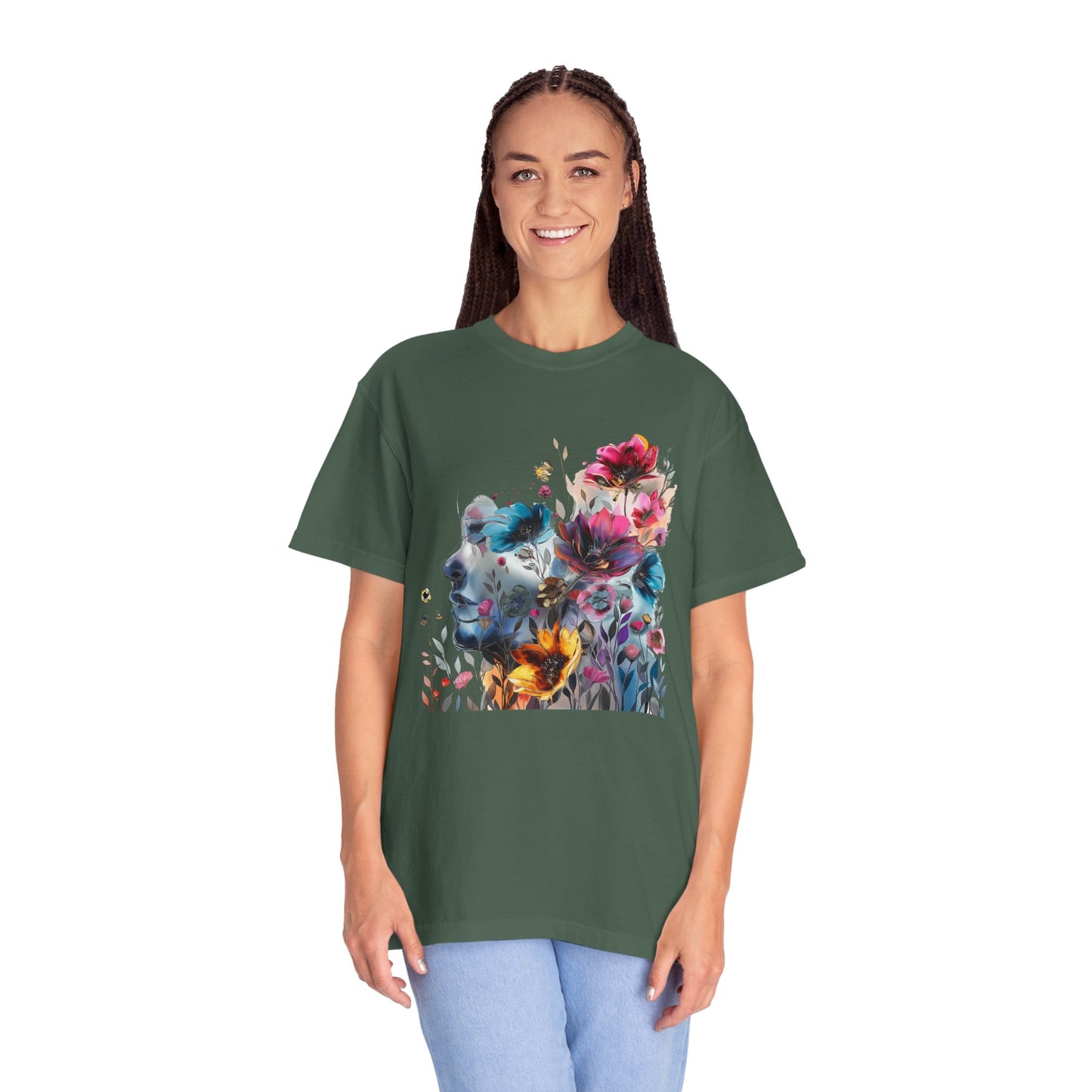 Boho Women's T-shirt | Floral Silhouette Women’s T-Shirt