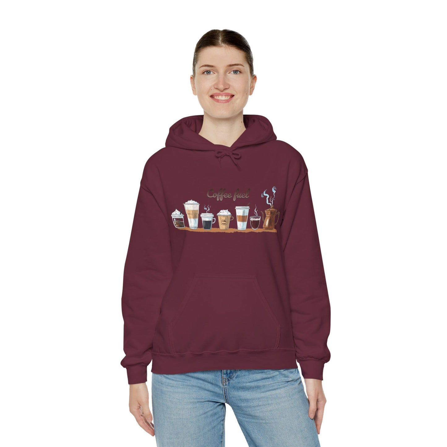 Coffee Hoodie - Unisex Coffee-Themed Hooded Sweatshirt - Cozy Sweatshirt for Coffee Lovers