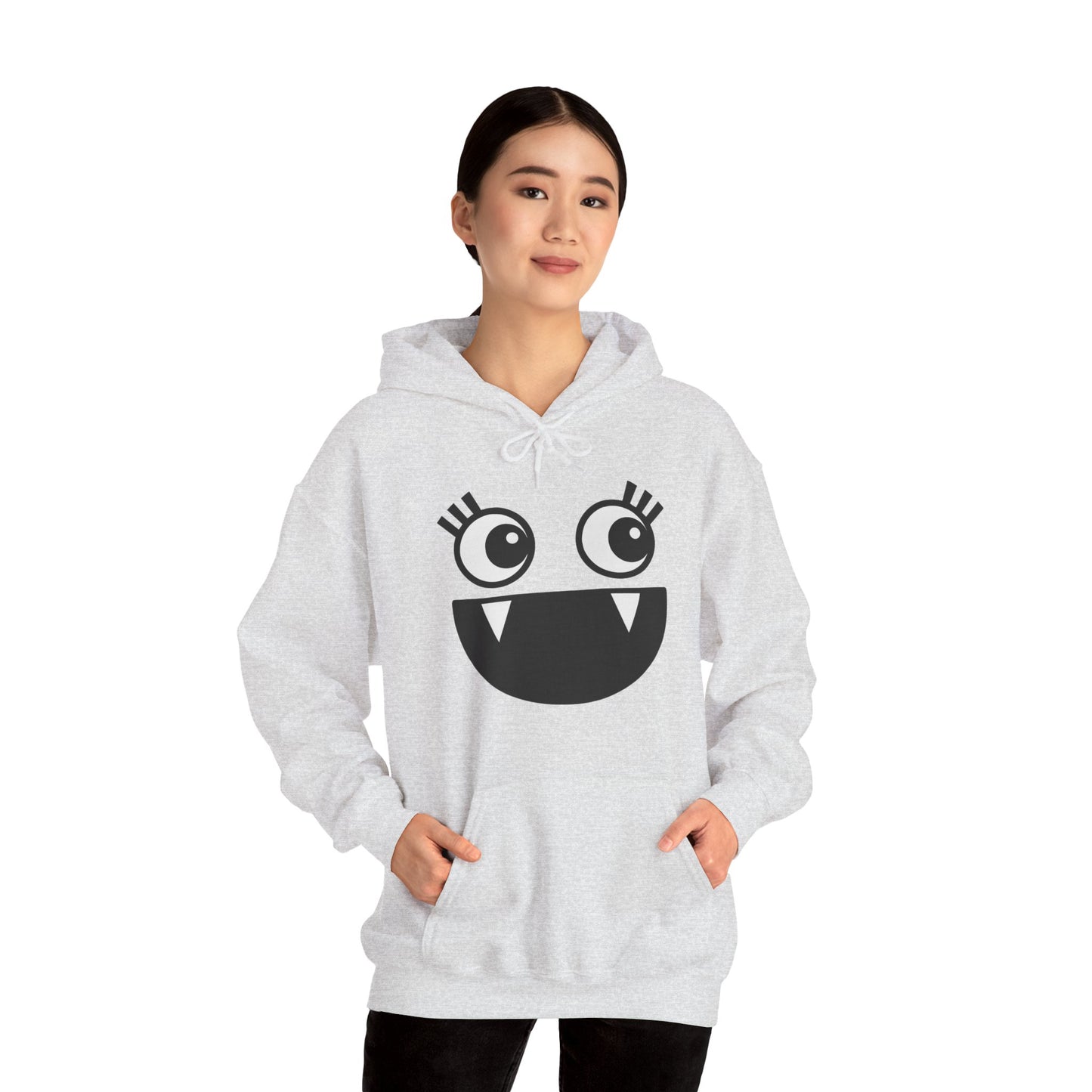 Cartoon Hoodie - Funny Monster Face Hoodie for Women