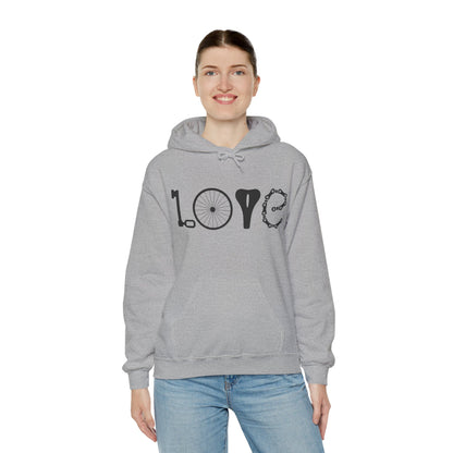 Bicycle Love Hoodie - Mountain Bike Hoodie - Unisex Cycling Hoodie, Cozy Bike Lover Gift & Outdoor Apparel