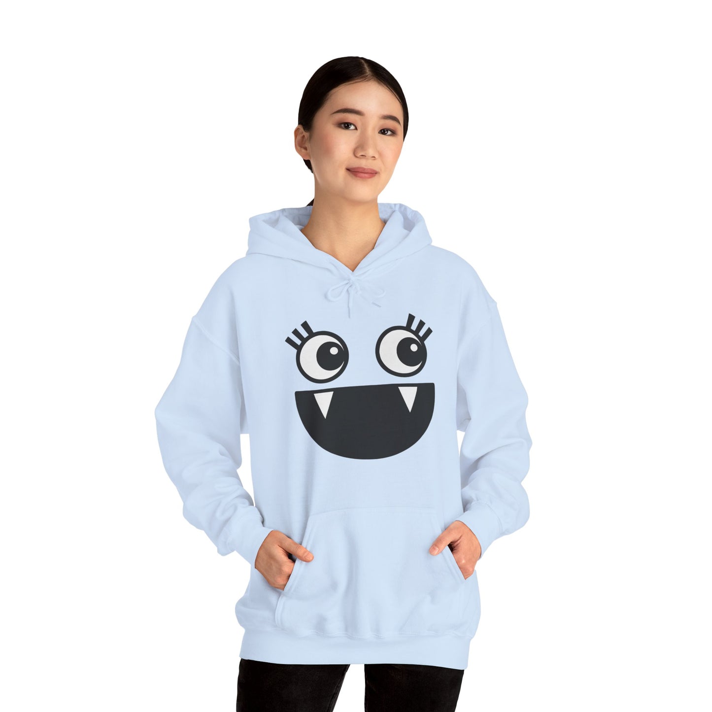Cartoon Hoodie - Funny Monster Face Hoodie for Women