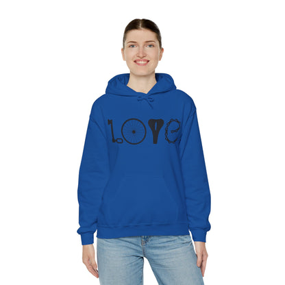 Bicycle Love Hoodie - Mountain Bike Hoodie - Unisex Cycling Hoodie, Cozy Bike Lover Gift & Outdoor Apparel