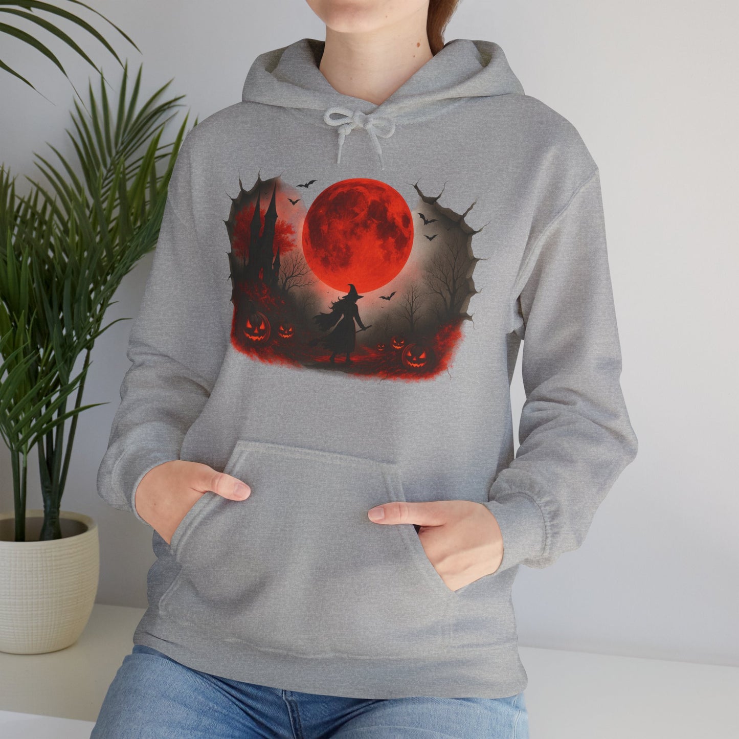 Halloween Hoodie - Cozy Fall Hooded Sweatshirt & Seasonal Gift - Halloween Witch Hoodie - Halloween Costume