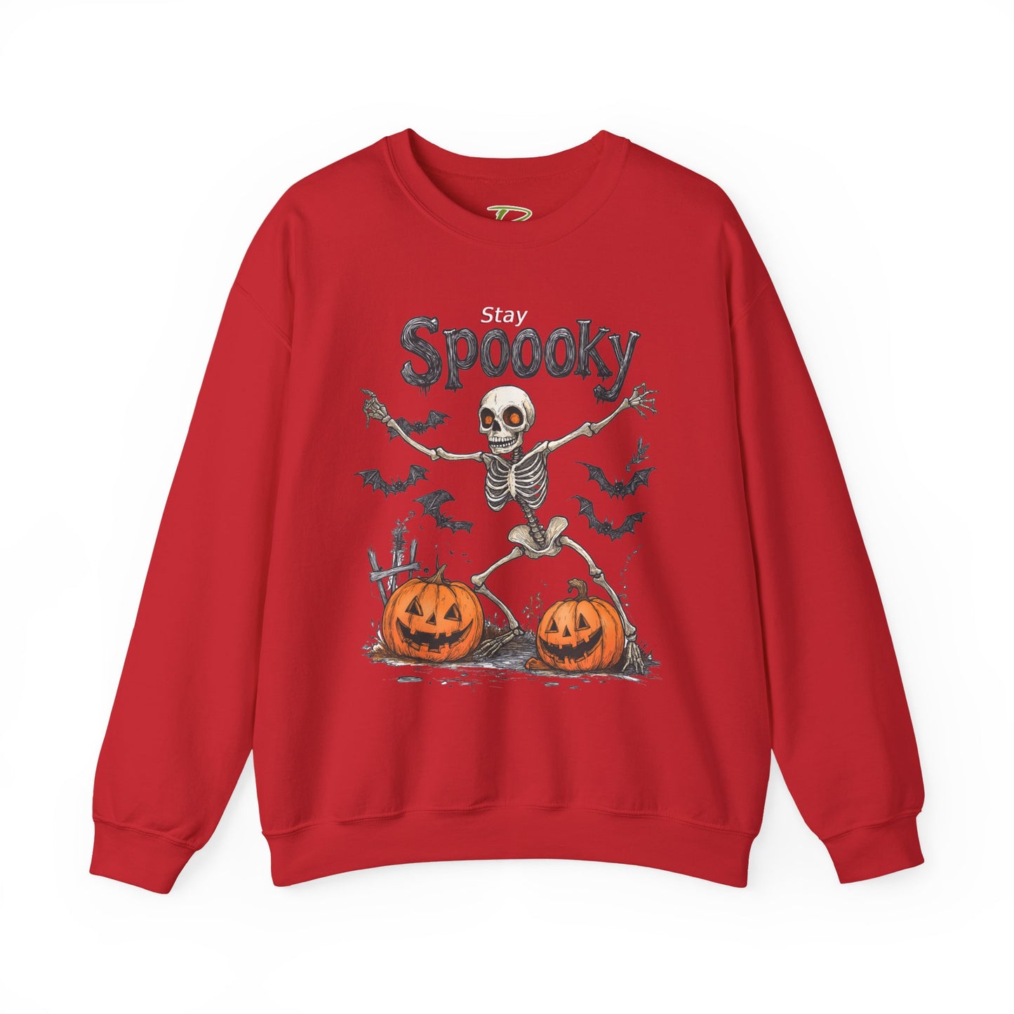 Halloween Sweatshirt - Spooky Skeleton Halloween Sweatshirt – Unisex Crewneck, Cozy Fall Sweater & Halloween Gift - Halloween Costume