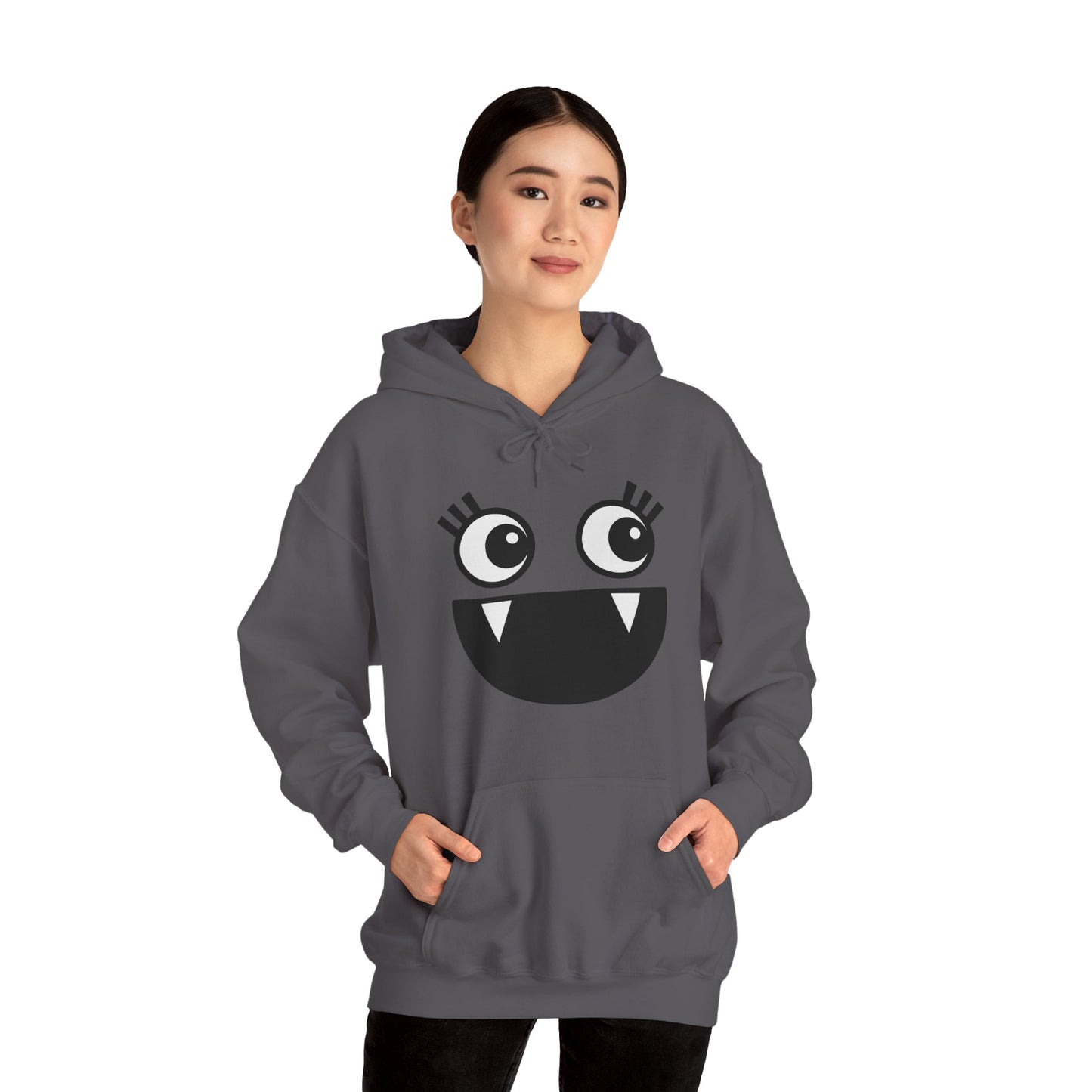 Cartoon Hoodie - Funny Monster Face Hoodie for Women