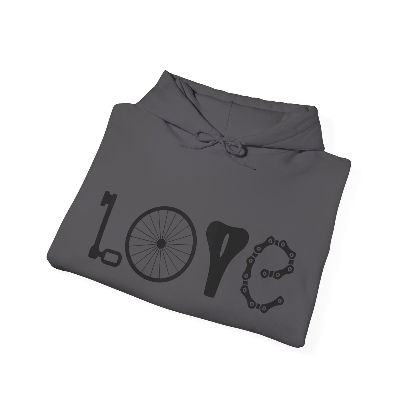 Bicycle Love Hoodie - Mountain Bike Hoodie - Unisex Cycling Hoodie, Cozy Bike Lover Gift & Outdoor Apparel