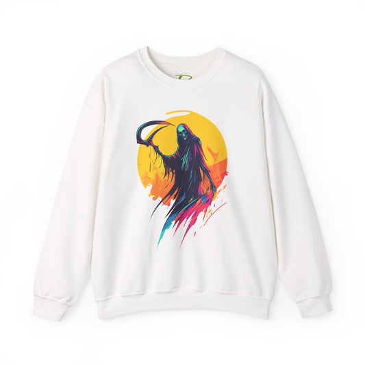 Grim Reaper Halloween Sweatshirt – Spooky Crewneck - Cozy Fall Outfit