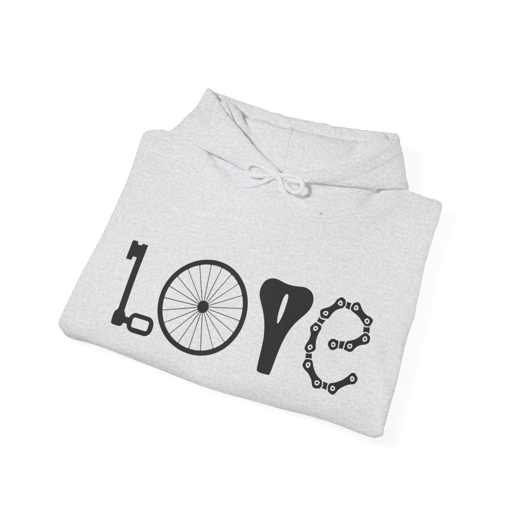 Bicycle Love Hoodie - Mountain Bike Hoodie - Unisex Cycling Hoodie
