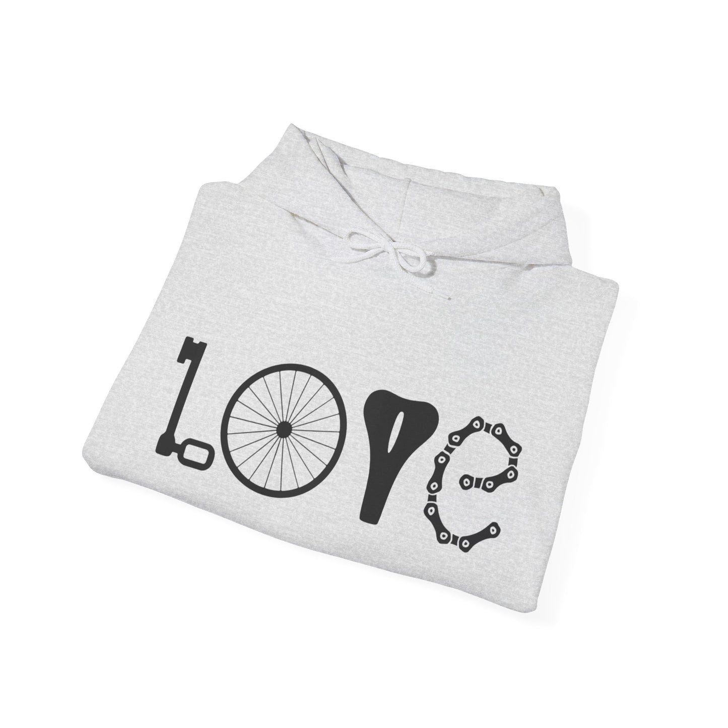 Bicycle Love Hoodie - Mountain Bike Hoodie - Unisex Cycling Hoodie, Cozy Bike Lover Gift & Outdoor Apparel