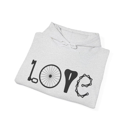 Bicycle Love Hoodie - Mountain Bike Hoodie - Unisex Cycling Hoodie, Cozy Bike Lover Gift & Outdoor Apparel