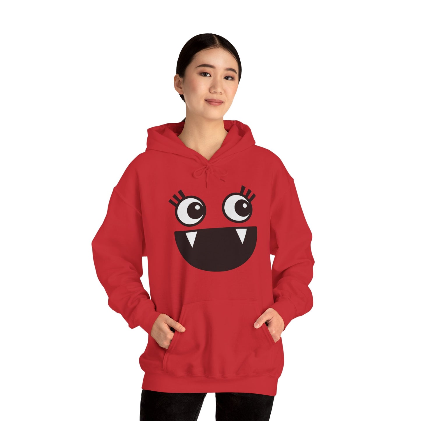 Cartoon Hoodie - Funny Monster Face Hoodie for Women