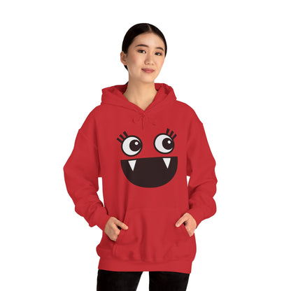 Cartoon Hoodie - Funny Monster Face Hoodie for Women