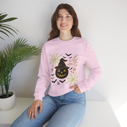 Halloween Pumpkin Sweatshirt – Spooky Crewneck - Halloween Sweatshirt - Cozy Fall Sweater & Seasonal Gift