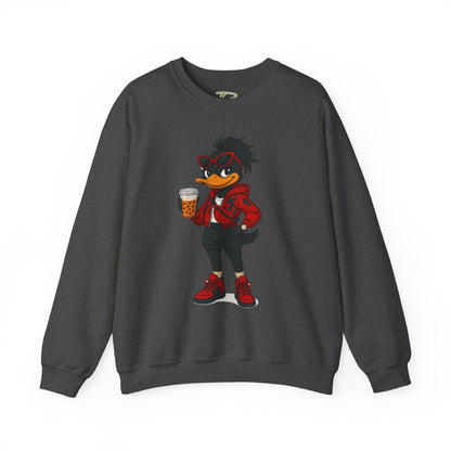 Chic Cartoon Character Sweatshirt - Cozy Women's Crewneck