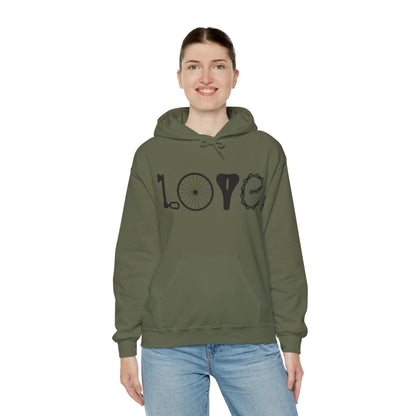 Bicycle Love Hoodie - Mountain Bike Hoodie - Unisex Cycling Hoodie, Cozy Bike Lover Gift & Outdoor Apparel