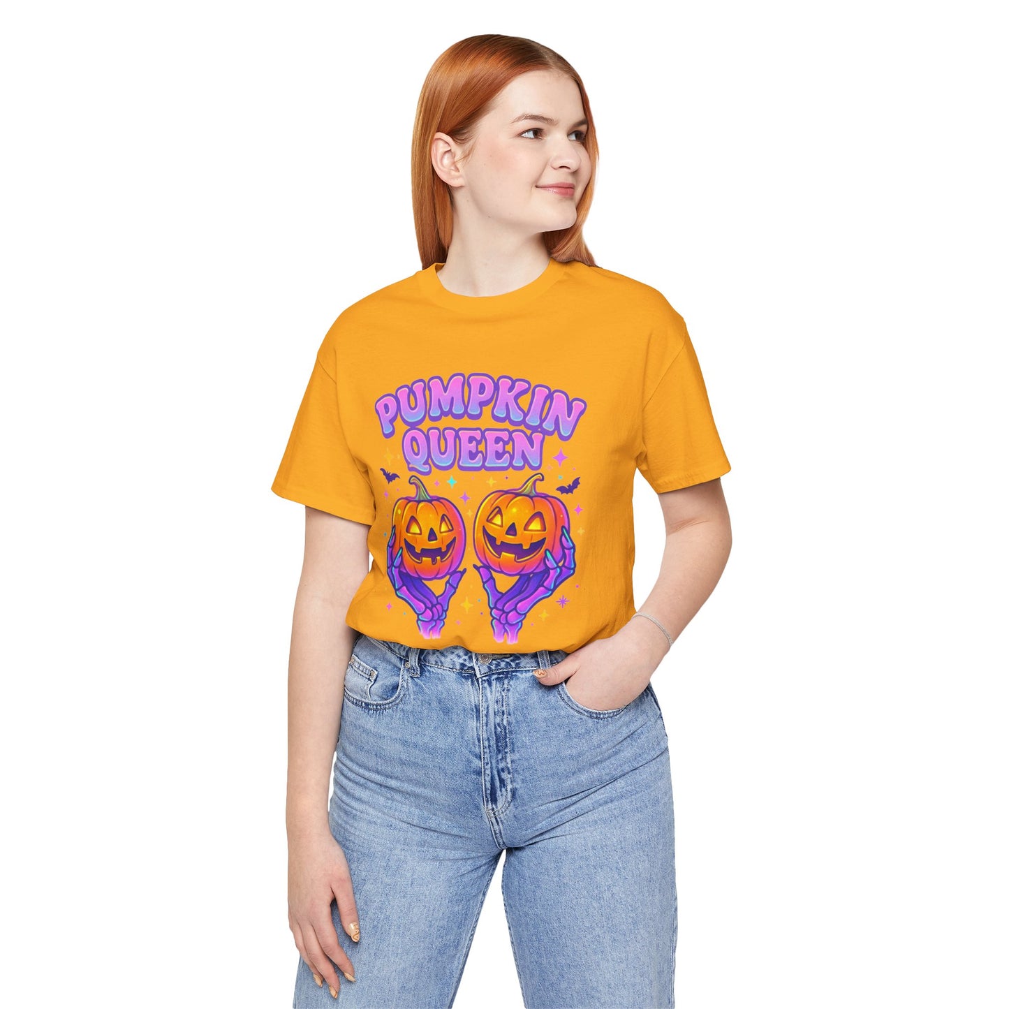 Pumpkin Queen Halloween T-Shirt - Lightweight fabric Tee - Cute Fall Graphic Tee - Spooky Season Outfit