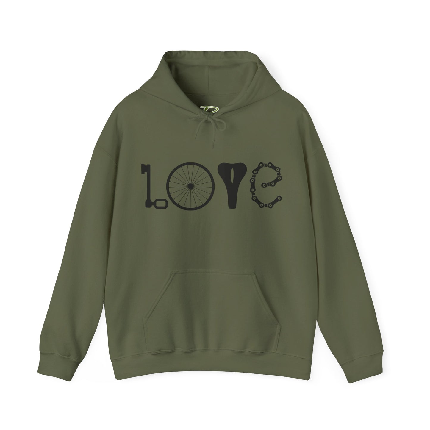 Bicycle Love Hoodie - Mountain Bike Hoodie - Unisex Cycling Hoodie, Cozy Bike Lover Gift & Outdoor Apparel