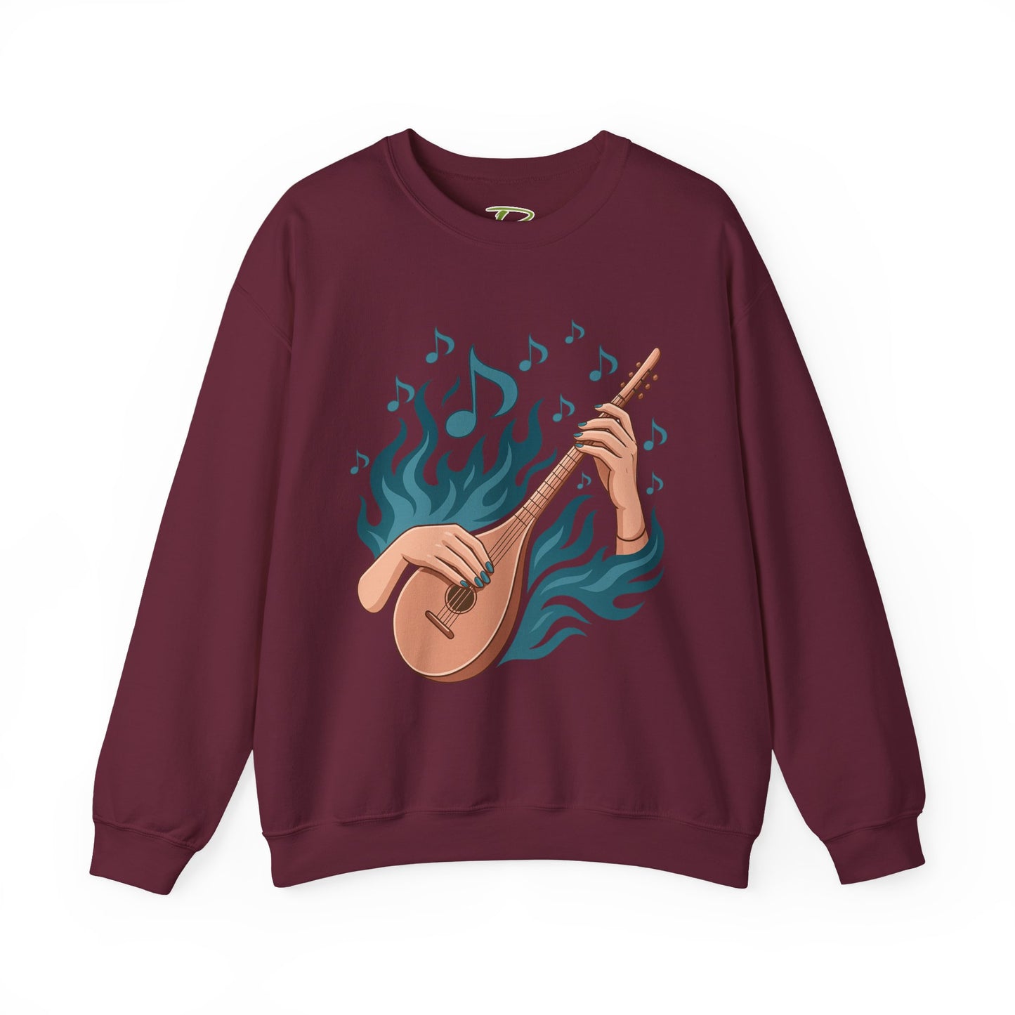 Music Lover Crewneck - Musical Women's Sweatshirt - Artistic Graphic Gift for Musicians