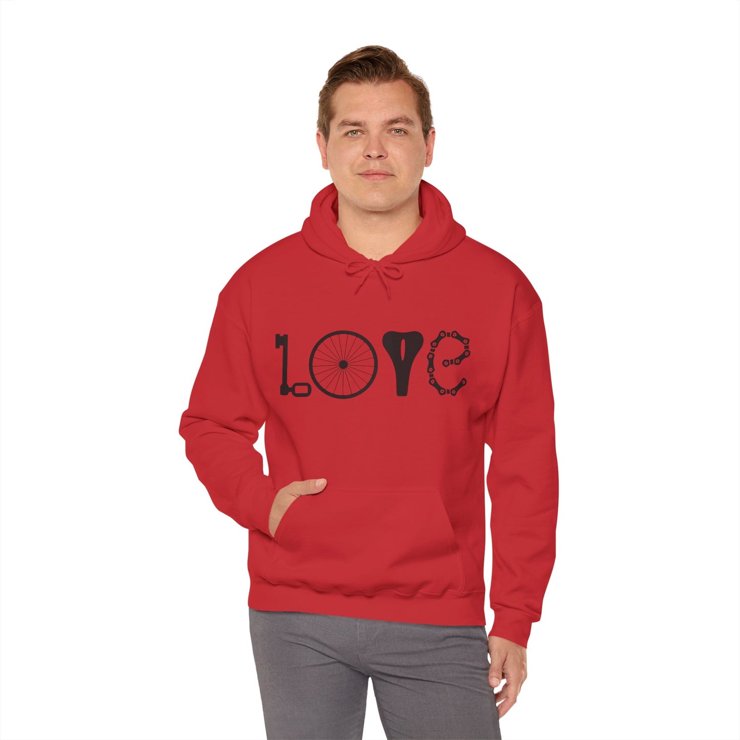 Bicycle Love Hoodie - Mountain Bike Hoodie - Unisex Cycling Hoodie, Cozy Bike Lover Gift & Outdoor Apparel